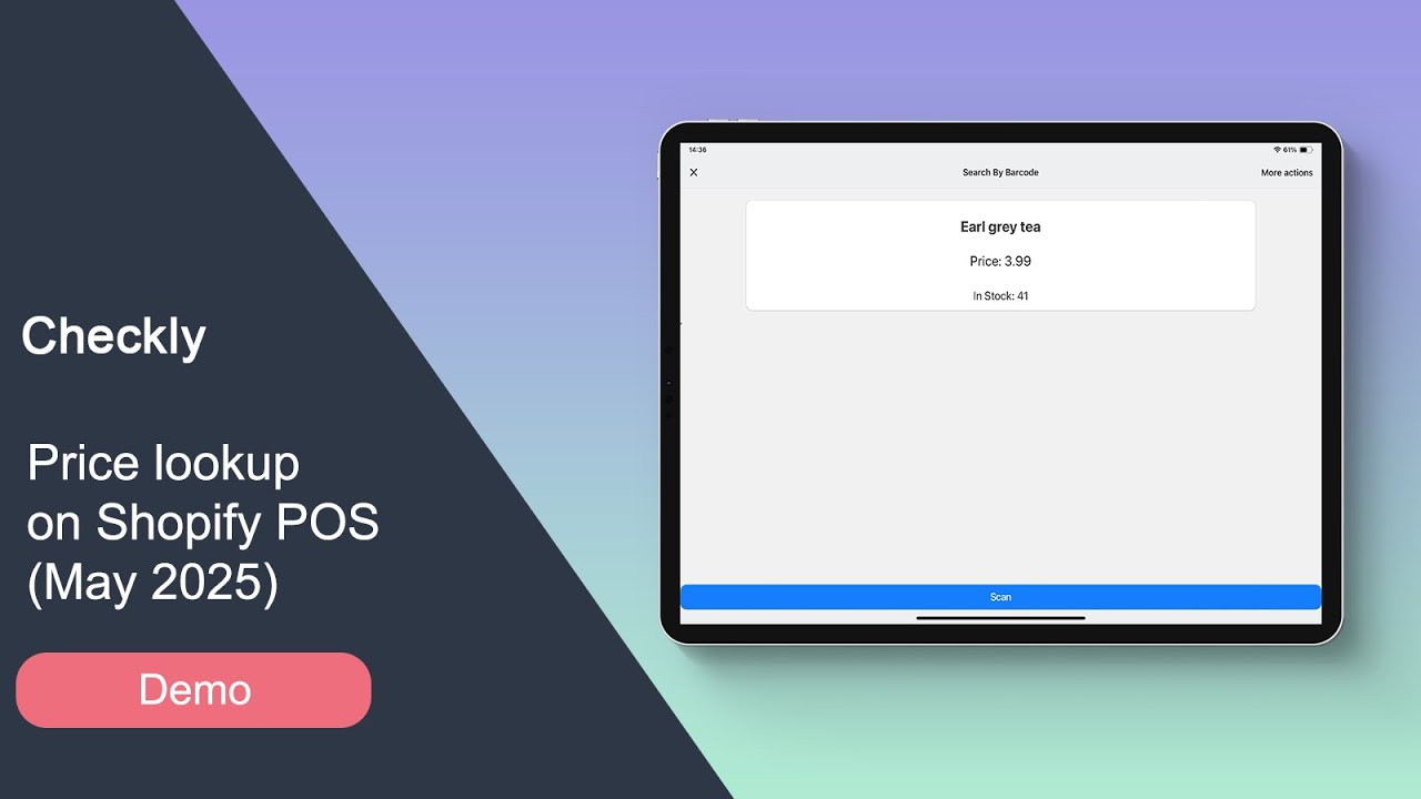 Checkly: Price lookup on Shopify POS (May 2025)